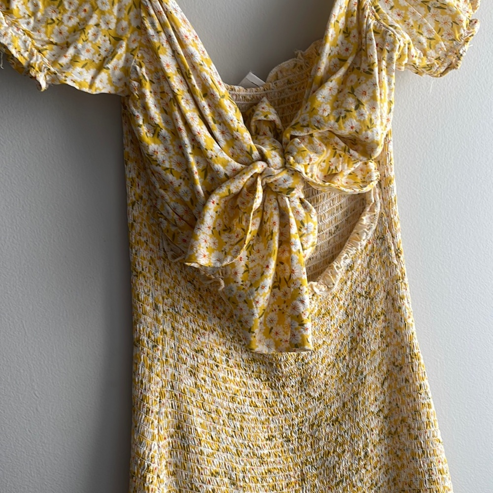 Yellow floral dress. From Ruby and Jenna